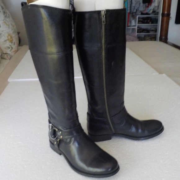 Frye Tall Low Heel Boots - Picture 1 of 16
